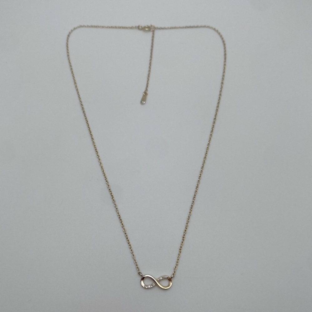 Sterling Silver 925 Infinity Gemstone Necklace - Picture 2 of 5